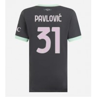 Camisa de time de futebol AC Milan Strahinja Pavlovic #31 Replicas 3º Equipamento Feminina 2024-25 Manga Curta